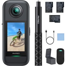 AKASO 360 48MP AI 360도 카메라 액션 카메라-5.7K360도 동영상, grey, AKASO 360 Creator Combo