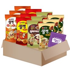 쫄병스낵 x 12개 4종세트 매콤한맛 안성탕면맛 바베큐맛 짜파게티맛+메세지카드, 72g, 1박스, 쫄병S01){4종 x 3개}