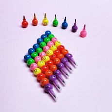 꼬치색연필 구디백 줄줄이 답례품 단체선물 알록달록 꼬치 줄줄이 색연필, 7색, 20개, 스마일