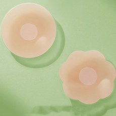 여자니플패치 실리콘 니플밴드 니플패치 유두 가리개 젖꼭지 커버, 플라워형(1쌍)