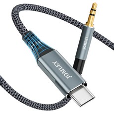 USB C-3.5mm AUX 케이블 1미터(3.3피트) 나일론 브레이드 타입 헤드폰 차량용 스테레오 (iPhone 15 15 Pro Max Plus Samsung Gala, 3.3ft