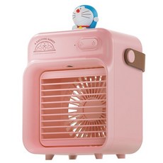 락 도라에몽 데스크탑 워터 쿨링 선풍기 F20, 핑크 핑크
