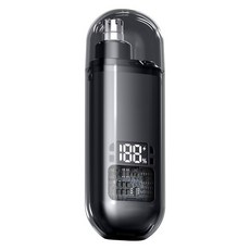 電動鼻毛修剪器 Type-C充電 數位電量顯示 可水洗鼻毛刀 曜石黑, 電動鼻毛修剪器【曜石黑】