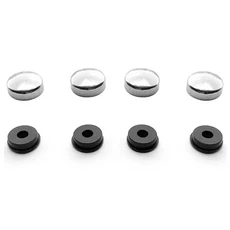 8pcs ABS 장착 액세서리 너트 크롬 자동차 캡 나사 커버 볼트 실드 홀더 태그 프레임 번호 번호판, 2) 은