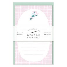 【莫莫日貨】日本製 古川紙工 2024春季限定 美濃和紙 小型信封信紙組 (共5款), 1個, 05.鬱金香花束
