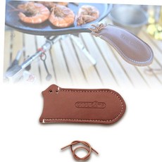 무쇠그릴팬 캠핑 무쇠후라이팬 손잡이커버 무쇠팬핸들 가죽덮게, 본상품