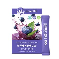 [그레이스힐] 100% 블루베리퓨레, 14개, 15g