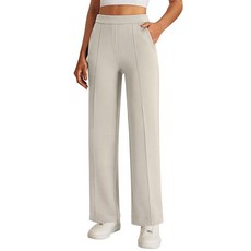 BMJL 여성용 작업 바지 81.3cm(32인치) 하이 웨이스트 캐주얼 트랙 팬츠 요가 여행 골프 조거 포켓 슬랙스 가을 의류 회색. XL