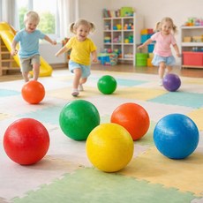 바른키즈 탱탱볼 6개세트 핸드펌프 포함 가가볼 유아공 어린이공 감각발달 유아체육교구, 1세트, 6가지