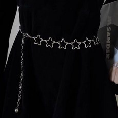 星星金屬腰鏈 百搭時尚美式JK制服腰帶褲鏈
