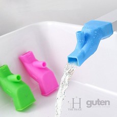 유빈 실리콘 욕실 수도꼭지 연장탭 유아용품 아기수도꼭지, 수돗물놀이, 1개