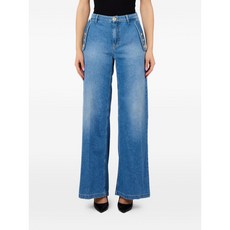 리우조 버튼 디테일 와이드 팬츠