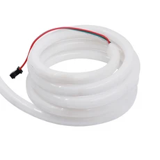 24V WS2811 주소 지정 가능 픽셀 LED 네온 스트립 원격/블루투스/WiFi Tuya APP 스마트 RGBIC 방수 유연한, 01 only Neon Strip, 01 EU Plug, 06 5미터