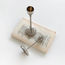 [소품톡톡] 실버촛대 2 size_캔들홀더 파티인테리어소품 촛대 앤틱 빈티지, 실버촛대 S