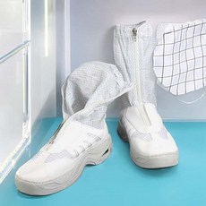 작업장 안전화 고급형 위생 신발형 PU방진신발 반도체 방호복 제전신발, 화이트230