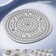 【足底穴位按摩】家用指壓板加厚慢跑足部底按摩加大經絡墊子墊腳室內跑步腳底腳墊, 1個, 貓爪外觀【煙雨灰】7磁石按摩-直徑55c