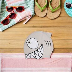 실리콘 수영 모자 귀여운 상어 디자인 실내 해변