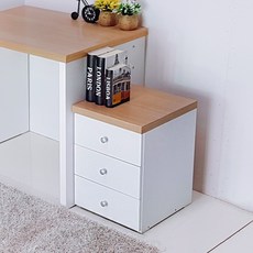 우드미가구 바오 협탁 서랍장, 오크, 3단
