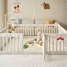 이누이베베 톰톰 모듈 항균 베이비룸 아기 안전문 펜스 울타리, 2P세트, 모카베이지, 1개