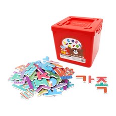 아리아띠 쏙쏙 자석글자 한글 판퍼즐, 1세트, 84피스