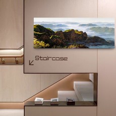 御畫房 黃山雲海 國家一級畫師手繪油畫 60x120cm(VF-53)，大師級手繪油畫，提升居家空間質感, 1個