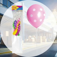 풍선 컵스틱세트 도트5개입 크리스마스 풍선컵 막대기 거치대 놀이공원 빨대