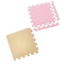 新生活家 2cm厚防護巧拼地墊-莫蘭迪五色任選32x32x2cm (48片)隨貨贈嬰兒中性洗衣精1000ml, 1個, 莫蘭迪奶茶+莫蘭迪粉((共48片)