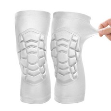 배구 무릎 패드 통기성이 좋은 프로 레벨 보호 패딩 슬리브 남성 여성 청소년 성인 여아 남아용 레슬링 농구 축구 건설 원예 MTB 화이트/XS, 화이트