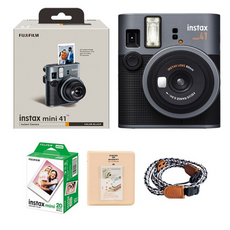 인스탁스 미니41 필름20장 패키지/즉석카메라, 1세트, 블랙