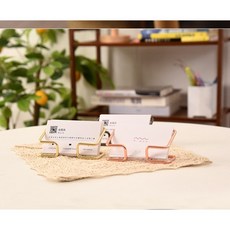 다데이 메탈 명함꽂이 명함수납함, 1개, 로즈골드