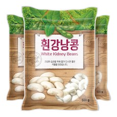 현대농산 수입 흰강낭콩 500g, 3개