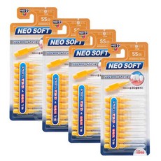 네오 소프트 치간칫솔 I자형 SS, 4개, 10개입