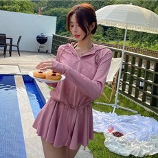 Wavesome Bikibiki Belief連身衣防曬連帽拉鍊沙灘裝泳裝女款上衣