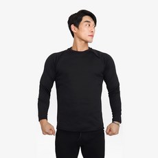 Hessed. 發熱刷毛緊身褲內衣套組 黑色 男性內衣 冬季防寒