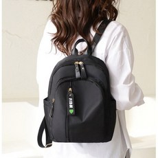 Anseo女款迷你後背包輕便包, 黑色