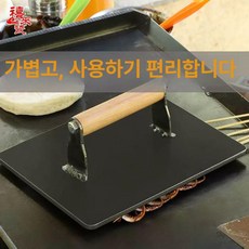 철판 그릴 패티 스테인레스 304, 스테인리스스틸-원형 직경 16cm, 1개, 1cm