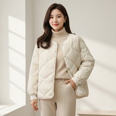 루나마켓 여성 경량패딩 누빔 자켓
