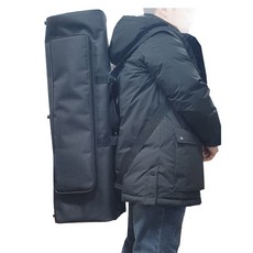 [국산] 발포시트 내장 긴가방 (긴끈2개 배낭겸용) ss1288 삽 농기구 수납 낚시가방 공구 캠핑 스포츠 작업용 텐트 폴대 봉, 145cm 블랙