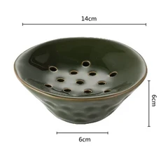 세라믹 꽃꽂이 연꽃 뿌리 수경 액세서리 굵은 점토 그릇 테라리움 홈 데코, 05 F, 1개
