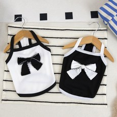 귀엽고 시크한 푸들옷, 화이트 XS