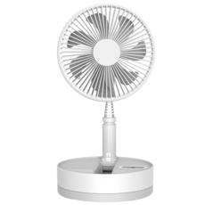 露營風扇 折疊伸縮USB充電直立落地扇 (可攜式 多檔風速), 【P10 PLUS 電量加大】白色, 白色, P10 Plus