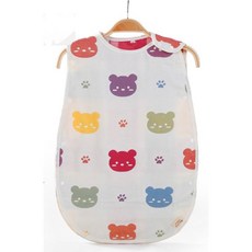 六層紗防踢被 透氣吸汗四層泡泡紗睡袋 背心式嬰兒睡袋 寶寶睡袋 背心式防踢被