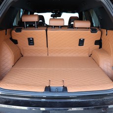 차팡 KGM (더뉴)토레스T7/TL7/E7_하이브리드_LED 무/어스브라운 색상 트렁크매트 도어패널 세트 차박매트 풀커버, [2세대SS]어스브라운, 토레스_하이브리드