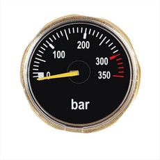 스쿠버 다이빙 350bar 미니 공기 압력 게이지 스쿠버 다이빙 액세서리 압력 게이지, M10X1 스레드, 금