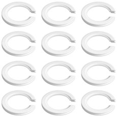 E27 to E14 램프 쉐이드 어댑터 링 12팩 42mm ~ 29mm 전등갓 컨버터 링 화이트 PP 플라스틱 라이트 쉐이드 교체 부품, E27 to E14 램프 쉐이드 어댑터 링 12팩 42