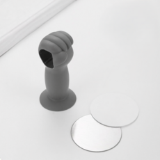 무타공 자석 문고정, 1개, 회색