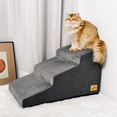 BingoPaw 강아지 계단 논슬립 스텝 높은 계단 애견스텝 차양계단 PU스펀지, 그레이, 1개