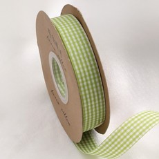 랄랄라 체크리본 선물포장 끈 2cm 45m, 초록