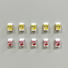 [10pcs] 딸기우유 마그넷 바나나우유 냉장고자석 현관문자석 인테리어