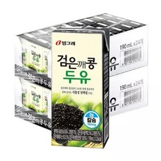 빙그레 검은깨 콩두유 190ml (48팩) 맛있는 두유, 48개